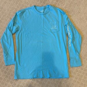 Vineyard Vines Turquoise Long Sleeve Tee Boys XL
